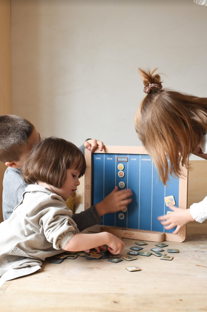semainier éducatif enfant phillie - organisateur familial 