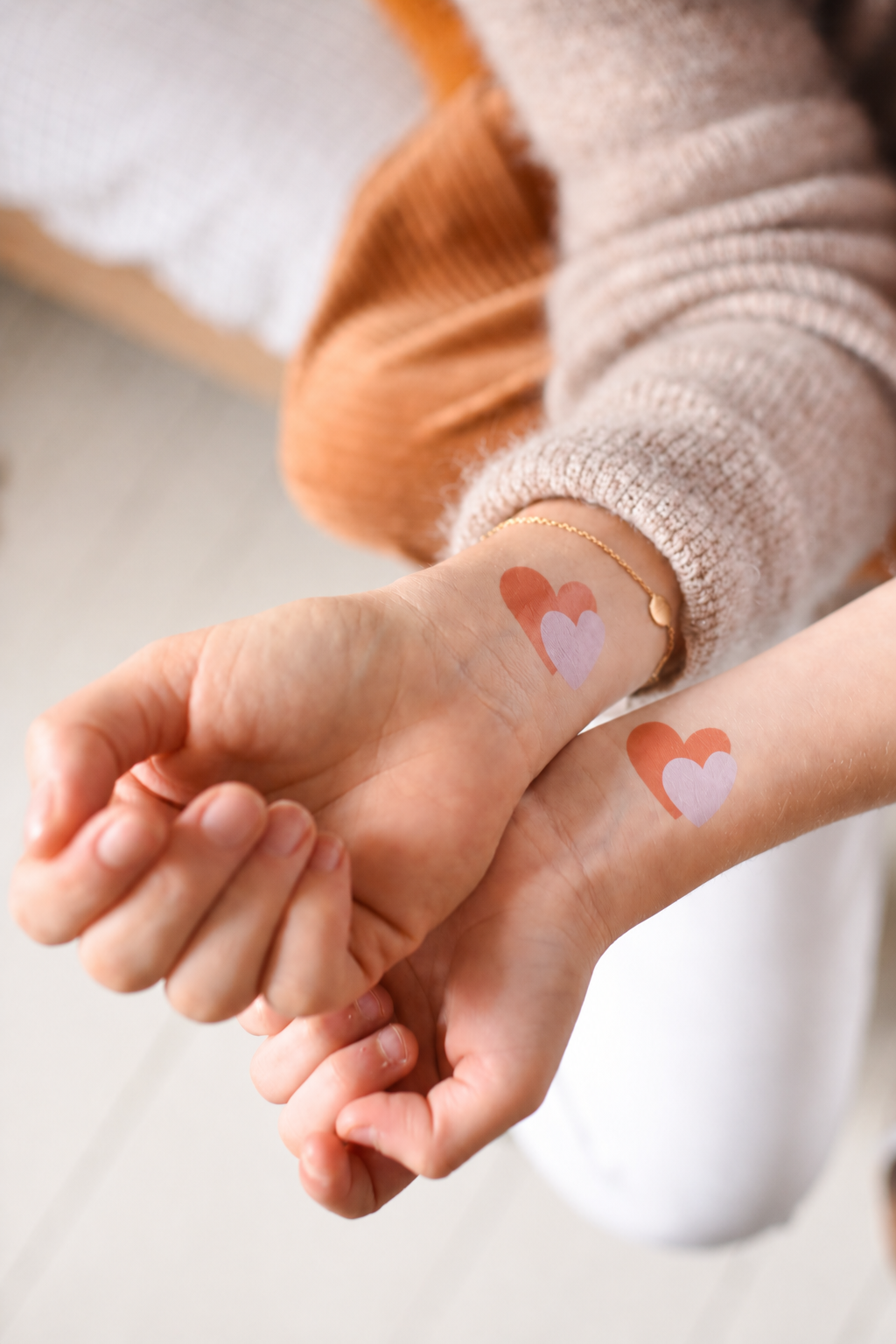 Tatouages éphémères coeurs
