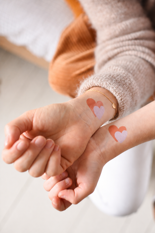 Tatouages éphémères coeurs